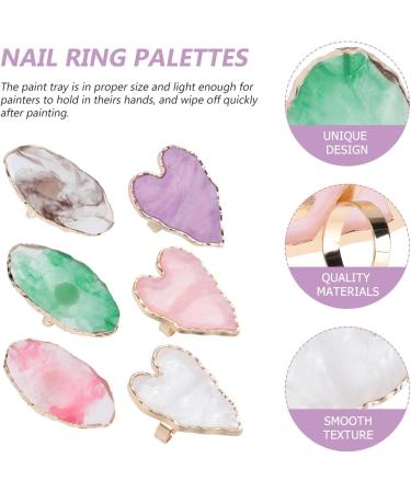 NUOBESTY Palettes de Nail Art 6 Pi ces en R sine Lisse Plateau de M lange pour Vernis et Gel Palette Compacte pour Manucure et Voyage Planche Vernis Ongles Color e et Pratique - Buy Online on GoSupps.com