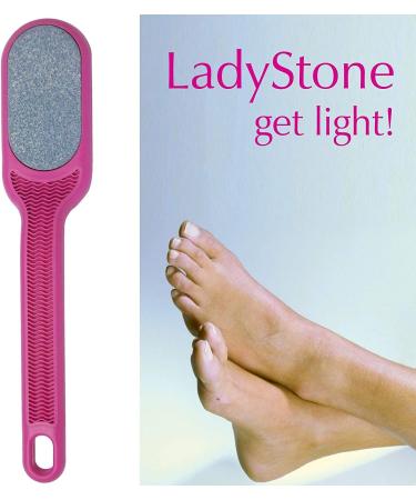 Erlinda Solingen LadyStone Neon Ceramic Foot File Pedicure Tools Hard Skin Callus Remover for Feet and Hands - Natural Foot File Exfoliation to Remove Dead Skin (Pink) - Buy Online on GoSupps.com