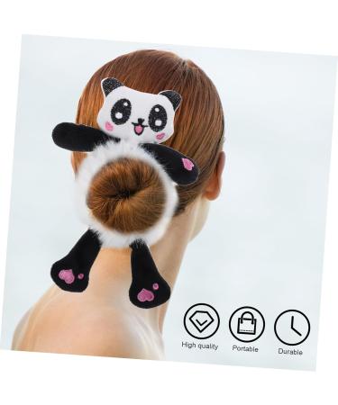 minkissy Giant Panda Head Rope Elastic Hair Band Tie Hair Elastics Black Tiara Scrunchies Hair Rubber Hair Accessories for Women Headband Hair Accessory for Women Miss Cute Ponytail Fabric - Buy Online on GoSupps.com