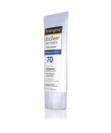 Neutrogena Ultra Sheer SPF 70 Sunscreen Lotion - 3 Fl Oz, Water Resistant & Non-Greasy - Buy Online on GoSupps.com