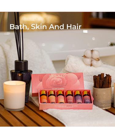 AROMEO 6 Floral Essential Oils Set for Skin, Hair, Diffuser & Laundry - Rose, Jasmine, Lavender, Ylang Ylang, Geranium, Chamomile Oils - Buy Online on GoSupps.com