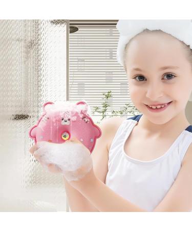 Bath Shower Sponge - Sponge Shower Ball for Children | Honeycomb Design Bathing Accessories for Travel Hotel Bathroom Home and Dormitory Pink - Buy Online on GoSupps.com