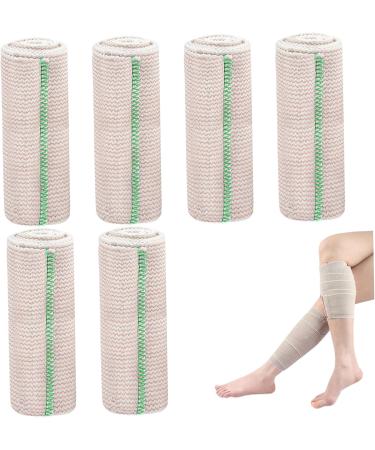 6 Rolls Elastic Bandage Wrap - 6 x 15ft Breathable Compression Wraps for Legs Arms & Hands - Washable & Self-Closure - Buy Online on GoSupps.com