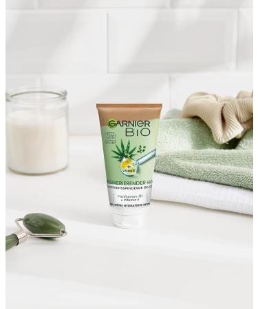 Garnier Gel Cream Moisturising with Organic Hemp Regenerates Sensitive Skin with Vitamin E Vegan Formula Certified Natural Cosmetics Intensive Moisture 50 ml - Buy Online on GoSupps.com