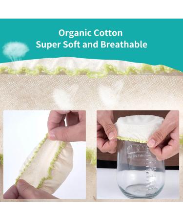 8intheam Sourdough Starter Set - 34 oz Glass Sourdough Starter & Long-Necked Ferry | Premium Baking Accessories with Recipe Instructions - Buy Online on GoSupps.com