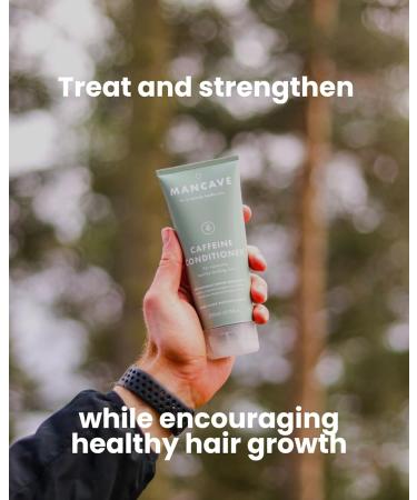 Mancave Caffeine Conditioner 200ml for Men | Encourage Healthy Hair Growth | Vegan-Friendly | Made in England | Recycled Plastic Tube | 200ml - Buy Online on GoSupps.com