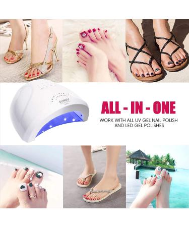 48W SUNUV UV LED Nail Lamp | Gel Nail Light Dryer with 3 Timers - SUNone - Buy Online on GoSupps.com