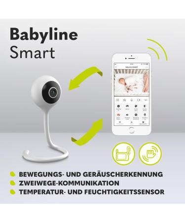 Lionelo BabyLine Smart Electronic Baby Monitor - Wi-Fi Camera with Mobile App Movement & Noise Detection Night Vision Temperature Sensor - International Shipping Available - Buy Online on GoSupps.com
