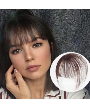 ANGGREK Dark Brown Bangs Hair Clip Lifelike Refine Facial Contour Air Bangs 3D Real Human Hair Bangs Clip in Hair Extensions for Women Girls Daily Wear - Buy Online on GoSupps.com