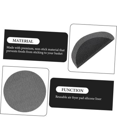Zerodeko 4pcs Air Fryer Pad Air Fryers Airfryer Microwave Steamer Air Fryer Silicone Pad Washable Baking Mat Black 20.5X20.5X0.1CM - Buy Online on GoSupps.com