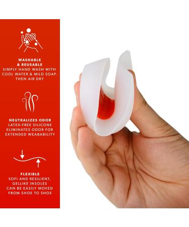 Silicone Heel Cups for Plantar Fasciitis - Comfortable Insoles for Heel Pain Relief - Medium Size Heel Cushions - Buy Online on GoSupps.com