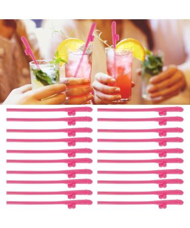 PTMTFYL 20 Pcs Bachelorette Party Straws Hen Party Straws Naughty Drinking Straws Funny Hen Drinking Straws Crazy Party Straws Bride Party Straws Party Favors (Rose Red) - Buy Online on GoSupps.com