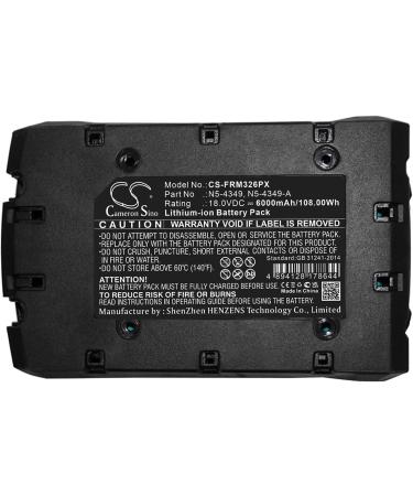 18.0V N5-4349-A Battery Replacement for Fromm P326 P327 P328 P329 P318 | High-Quality eCommerce Shipping Worldwide - Buy Online on GoSupps.com