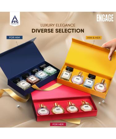 Engage' Gift Set Luxury Perfume Gifts For Men 100ml Long Lasting Smell Men Perfume Best Wedding Gift Hamper by ITC Eau De Parfum for Man Travel Sized Perfume Combo 25ml x 4 - Buy Online on GoSupps.com