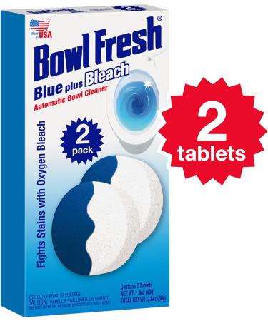 Bowl Fresh Blue Plus Bleach Automatic Toilet Bowl Cleaner Tablets - 10 Pack | Powerful Toilet Freshener with Borax & Bleach - Ships Internationally - Buy Online on GoSupps.com
