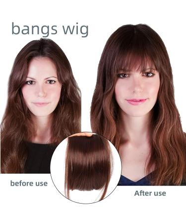 PMELCXD Pony Hairpiece | Real Hair Clip-In Fringe Extensions | 100% Human Hair | Dark Brown #6 | 5.5 (14cm) | 9g - Buy Online on GoSupps.com