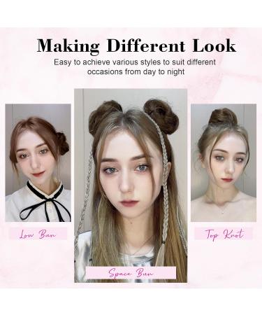 Reecho Mini Claws Hair Knot Extensions - 2 Pack Clipping Accessories for Messy Updo & Cat Ears - 7.6 cm Medium Blonde with Highlights - Buy Online on GoSupps.com