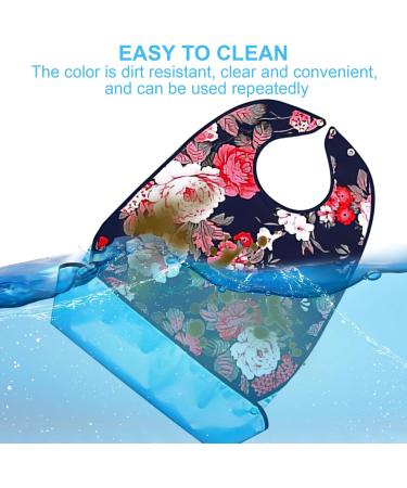 ACBOOR Libben Waterproof Adult Bibs 2 Pack Washable Clothing Protection for Men Women Seniors & Disabled - Buy Online on GoSupps.com