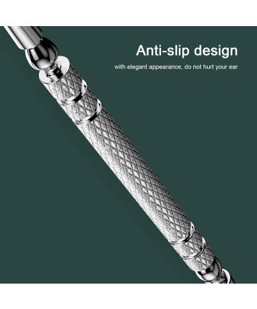 2Pcs/Set Dual-end Ear Pick Set Curette Ear Wax Remover Spiral Spring Earpick Stainless Steel Ear Cleaner - Buy Online on GoSupps.com