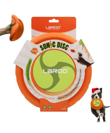 Laroo dog frisbee dog toys 24.5cm dog training throwing HQ-Eva soft bite-proof protect teeth outdoor toys for large dogs pet (1 piece set orange)