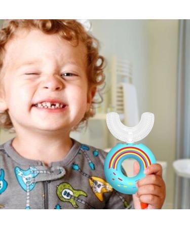 U Shaped Toothbrush for Kids Kids Toothbrushes U Shape with Silicone Heads for Toddler - Whole Mouth Kids Toothbrush for Kids 2+ Years Old Nicything - Buy Online on GoSupps.com