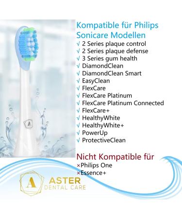 Aster Dental Care 16piece ASTER attachments for Philips Sonicare replacement brushes - Buy Online on GoSupps.com