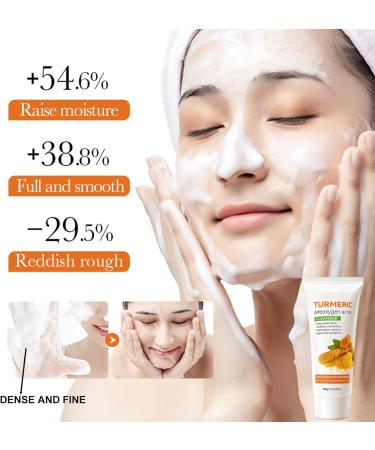 Turmeric Antioxygen Acnes Facial Cleanser Turmeric Face Wash for Gently Cleaning Pores Moisturising Cleanser Facial Cleanser Daily Makeup For All Skin Types 100g - Buy Online on GoSupps.com