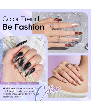 Modelones Cat Eye Gel Nail Polish 1PCS 15ml Rainbow Holographic 9D Silver Shimmer Velvet Glitter Gel Polish with Magnet Stick Soak Off LED Nail Art Manicure Salon DIY Home - Buy Online on GoSupps.com