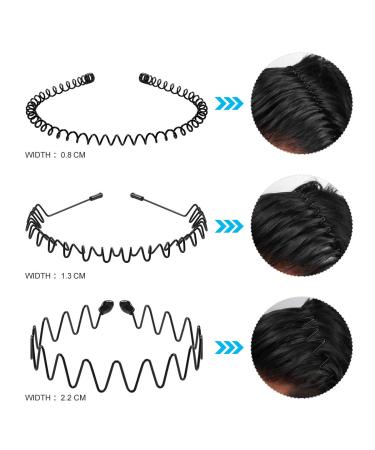 Lurrose 6Pcs Unisex Wavy Headband Metal Hair Hoop - Stylish Hair Accessories for Women and Men - Buy Online on GoSupps.com