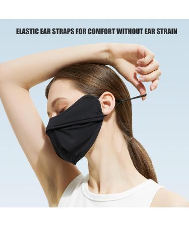 UV Protection Masks for Women | UPF 50+ Anti-UV Facial Cover | Breathable & Fast-Drying Wande Schwarz - Buy Online on GoSupps.com