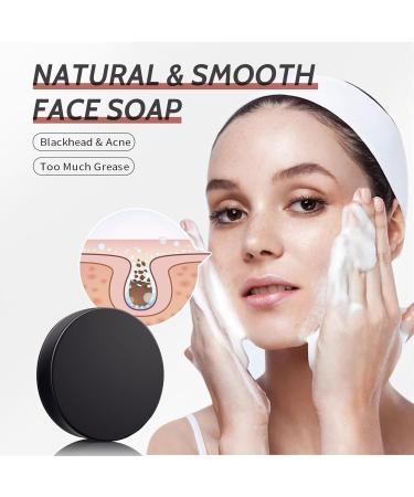 Trendyfave Bamboo Charcoal Soap Bar Oil Control Charcoal Soap Organic Handmade Soap Body Acne Wash Remove Acne Blackheads Dark Spot Natural Bar Soap for Face Body & Hand Soap Bar - Buy Online on GoSupps.com