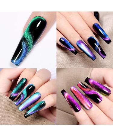9D Cat Eye Gel Nail Polish Set - 12 Colors Magnetic Chameleon Effects for Professional Salon Use | X9D-SET - Buy Online on GoSupps.com