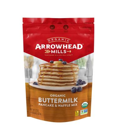 Arrowhead Mills Organic Pancake & Waffle Mix (Buttermilk) Buttermilk 623.69 g (Pack of 1) - Buy Online on GoSupps.com