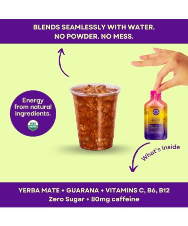 Purple Tree Organic Energy Stick Packets - Zero Sugar B12 Vitamins Lemon Ice Tea Flavor 80mg Caffeine from Yerba Mate & Guarana | 12 To-Go Packs - International Shipping Available - Buy Online on GoSupps.com
