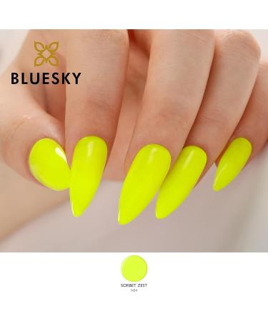 Bluesky Gel Nail Polish Sorbet Zest - Neon34 Yellow Bright Long Lasting Chip Resistant 5ml (Requires Drying Under UV LED Lamp) Neon Yellow 5 ml (Pack of 1) - Buy Online on GoSupps.com