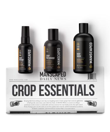 MANSCAPED Crop Essentials Male Care Hygiene Bundle Includes Crop Cleanser Invigorating Body Wash Crop Preserver Moisturizing Ball Deodorant Crop Reviver Body Toner and Disposable Shaving Mats