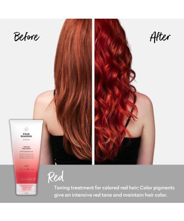 Four Reasons Color Mask - Red | 19 Shades | Tint Treatment for Toned Improved Color-Treated Hair | Semi-Permanent Hair Color 6.76 fl oz - Buy Online on GoSupps.com
