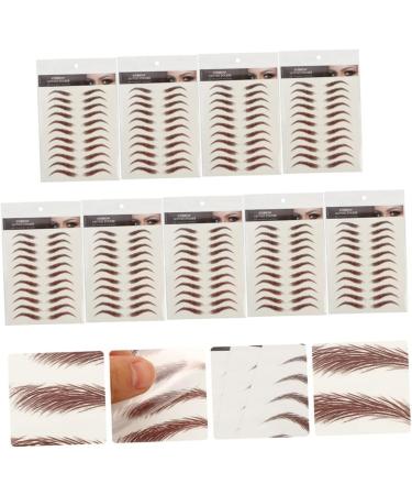 WOONEKY 9 Sheets Waterproof Eyebrow Stickers 6d Hair-like Eyebrows Stickers Imitation Eyebrow Sticker Makeup Brow Sticker Fake Eyebrow Stickers Eyebrow Stencils Eyebrow Stickers - Buy Online on GoSupps.com