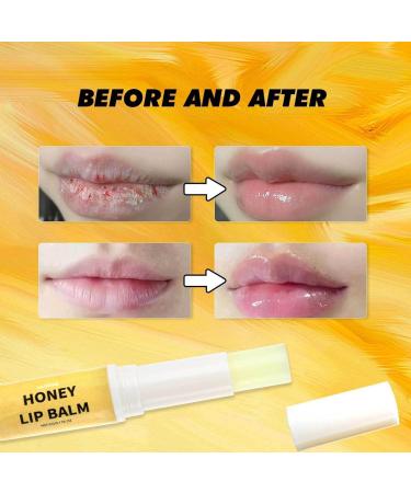 Nourishing Lip Balm Honey Lip Balm Moisturizes for Dry Cracked Lips Lightens Lip Lines Enhances Lip Color Daily Lip Moisturizer - Buy Online on GoSupps.com