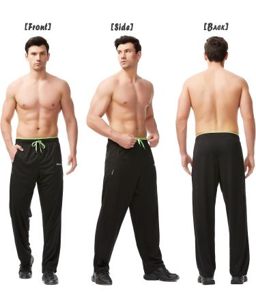 SACUIMAN Men's Sweatpants 3-Pack - X-Large, Open Bottom Athletic Pants with Zipper Pockets for Workout, Running, Gym - Bright Series - Buy Online on GoSupps.com