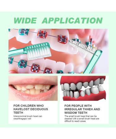 Orthodontic Toothbrush Braces Double-Ended Interdental Brush for Detail Cleaning - 12 Pieces - Buy Online on GoSupps.com
