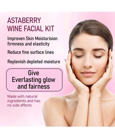 Wine Mini Facial Kit | 5-Step Skin Glowing Treatment | Ultimate Glow to Remove Wrinkles & Dark Spots | Restore Skin Nutrients | Reduce Pigmentation | For Women | 100g | International Shipping Available - Buy Online on GoSupps.com