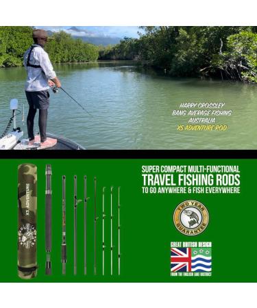 X5 Series Travel Fishing Rod & Reels Combo - Compact Multifunctional 5 Techniques - Perfect for Spin & Fly Fishing - Buy Online on GoSupps.com