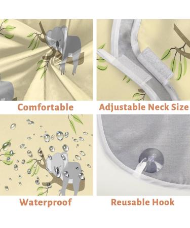 Watercolor Koala Beard Bib Apron | Non-Stick Waterproof Beard Hair Catcher for Men | Perfect Grooming Gift with Suction Cups - Buy Online on GoSupps.com