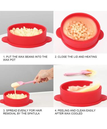Hair Removal Wax Bowl - Replacement Wax Pot for Wax Warmer | Silicone Beauty Accessories (Red) - Shop Now! - Buy Online on GoSupps.com