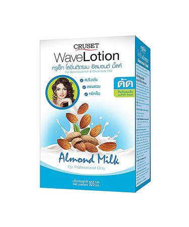 1 BOX OF CRUSET WAVE LOTION for Color Permed Tinted Hair ALMOND MILK, Salon Styles Professional Perm Natural Curls & Curly Permed Beautiful Texture Curling Wavy Hair Permanent, Volumizing Hair