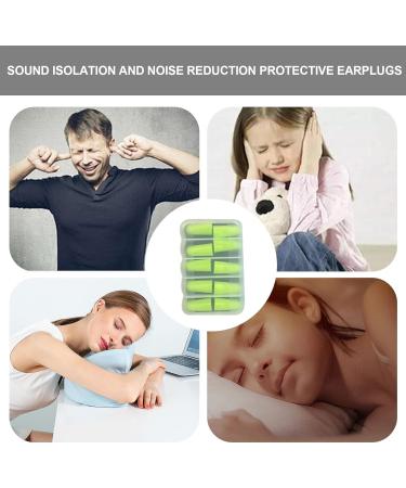 Buy 5 Pairs Reusable Sponge Ear Plugs - PU Noise Cancelling Earplugs for Hearing Protection | Calm Earplugs for Sleeping Studying & Concerts - Green - Buy Online on GoSupps.com