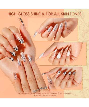 Rosalind Nude Poly Nail Gel Set - 60ml UV/LED Acrylic Nail Polish with Brush for Quick Nail Extensions - Buy Online on GoSupps.com