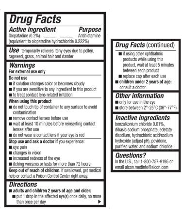 Pataday Once Daily Relief Allergy Eye Drops by Alcon - 2.5ml for Allergy Itch Relief - Buy Online on GoSupps.com