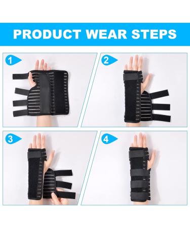 AOOWU Adjustable Wrist Support Brace with Metal Splint - Pain Relief for Carpal Tunnel, Sprains, Tendonitis - Breathable Design - L Left - Buy Online on GoSupps.com